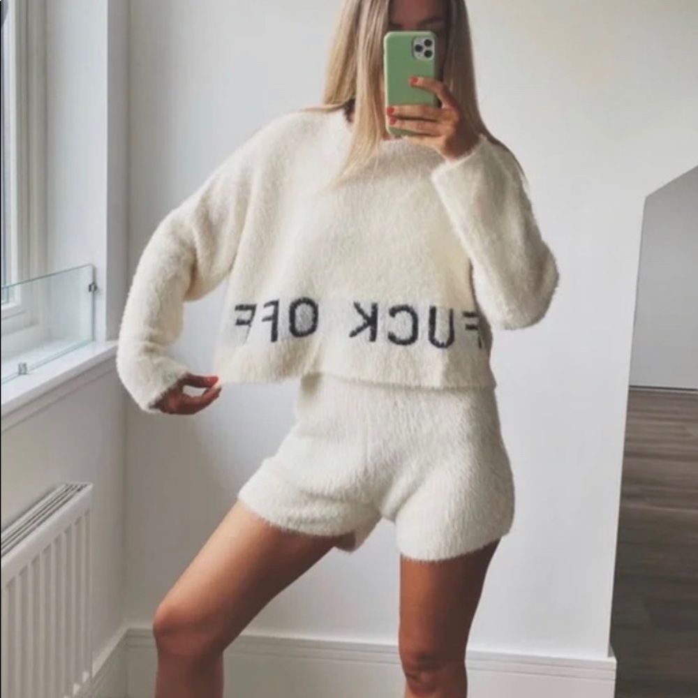 SOLD! Nasty gal f**k off fuzzy set